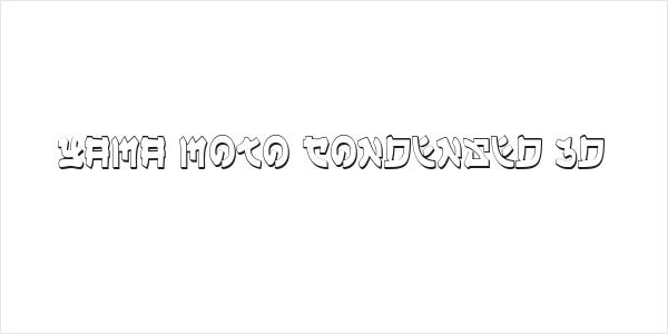 Yama Moto Condensed 3D Logo