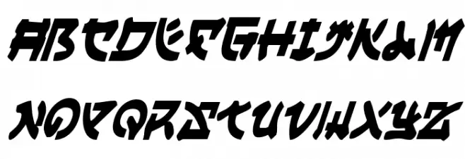 Yama Moto Condensed Italic Шрифта ВЕРХНИЙ