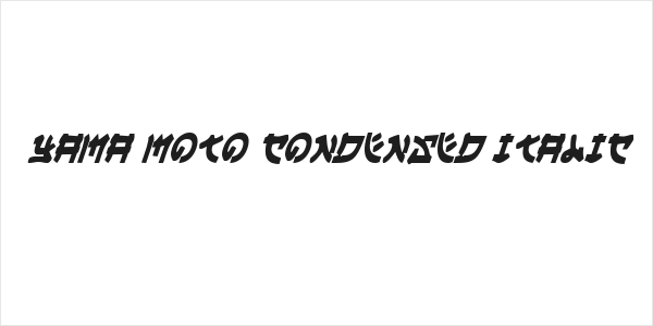 Yama Moto Condensed Italic Logo