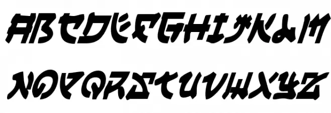 Yama Moto Condensed Italic Fuentes MINÚSCULAS
