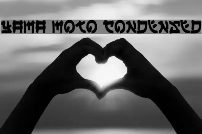 Yama Moto Condensed Font examples