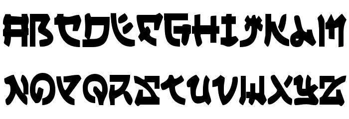 Yama Moto Condensed Schriftart Kleinbuchstaben