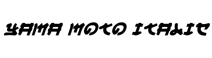 Yama Moto Italic  Fuentes Gratis Descargar