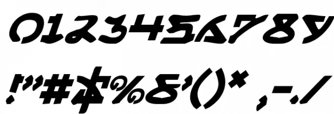 Yama Moto Italic Font OTHER CHARS