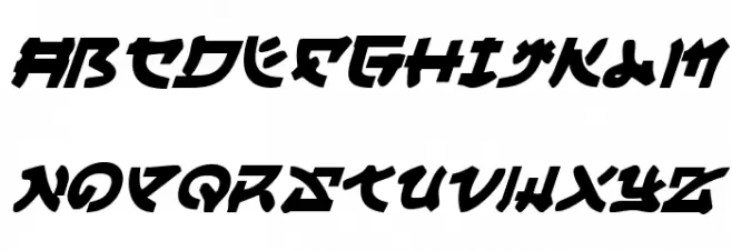 Yama Moto Italic Fonte MAIÚSCULAS