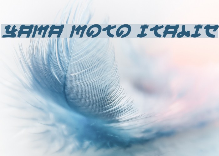 Yama Moto Italic フォント examples