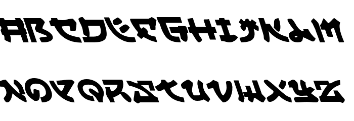 Yama Moto Leftalic Font LOWERCASE