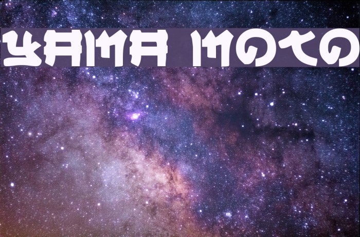 Yama Moto Font examples