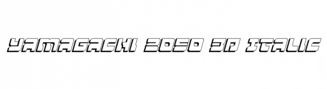 Yamagachi 2050 3D Italic  Frei Schriftart Herunterladen