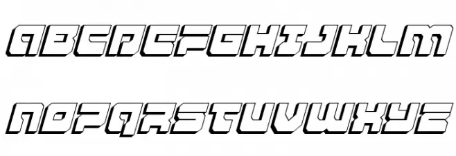 Yamagachi 2050 3D Italic Fonte MAIÚSCULAS