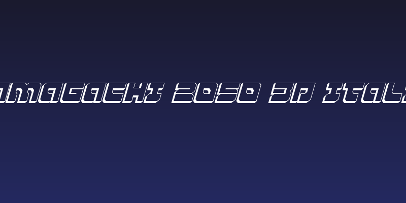 Yamagachi 2050 3D Italic Social Header