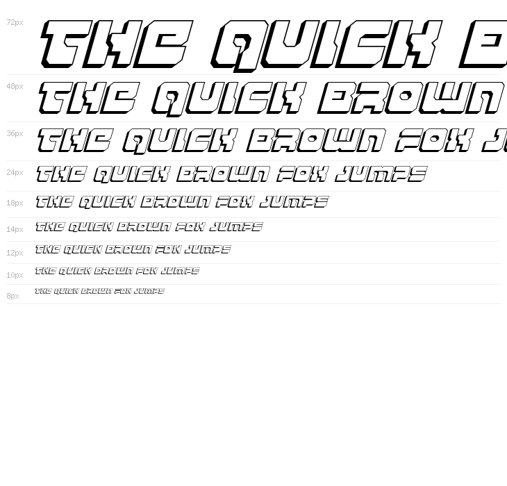 Yamagachi 2050 3D Italic Waterfall