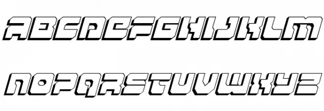 Yamagachi 2050 3D Italic خط أحرف صغيرة