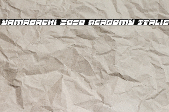 Yamagachi 2050 Academy Italic Example 1