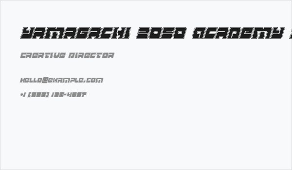 Yamagachi 2050 Academy Italic Business Card