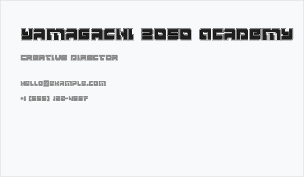 Yamagachi 2050 Academy Business Card