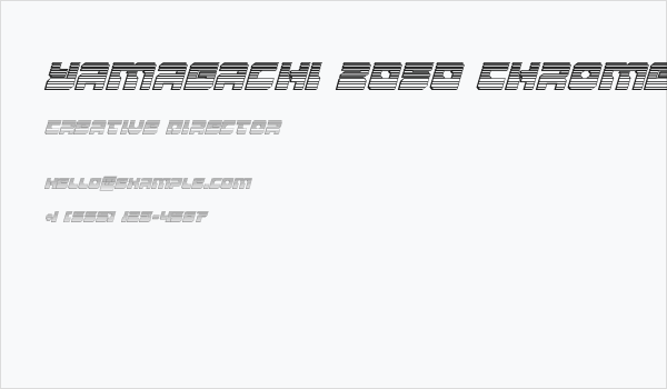 Yamagachi 2050 Chrome Italic Business Card