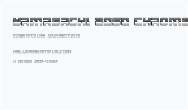 Yamagachi 2050 Chrome Business Card