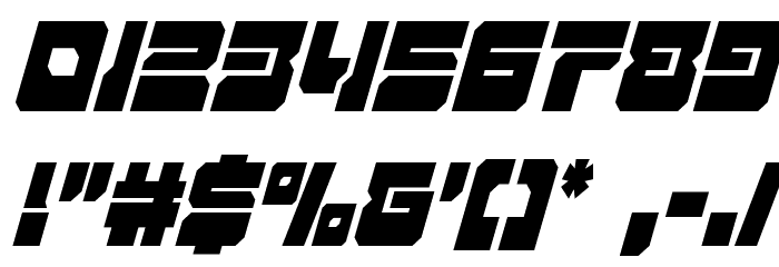 Yamagachi 2050 Condensed Italic Font OTHER CHARS