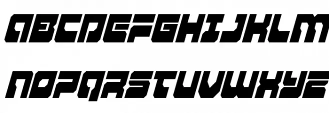 Yamagachi 2050 Condensed Italic 字体 大写