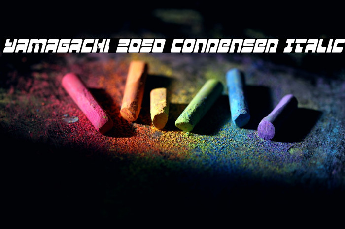 Yamagachi 2050 Condensed Italic Example 2