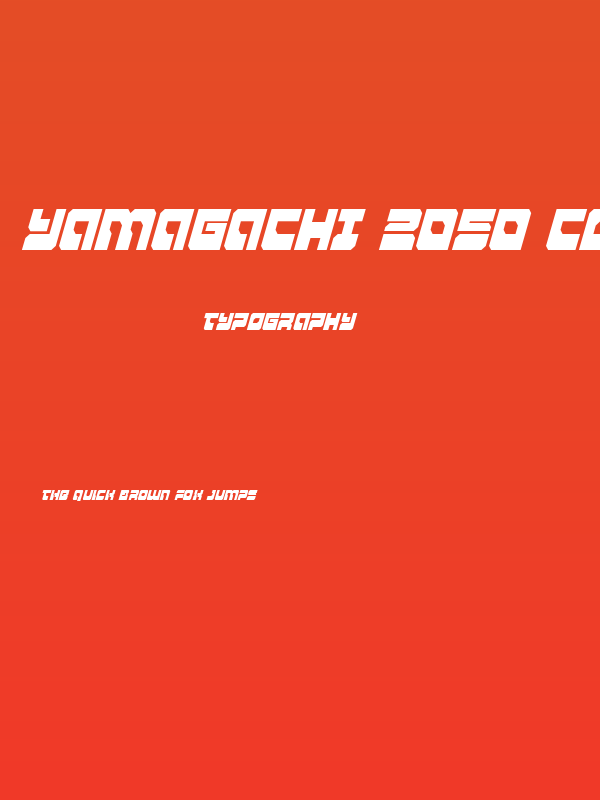 Yamagachi 2050 Condensed Italic Poster