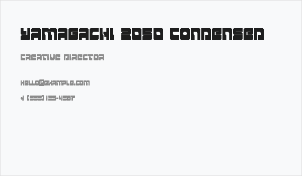 Yamagachi 2050 Condensed Business Card