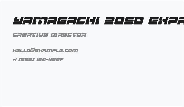 Yamagachi 2050 Expanded Italic Business Card