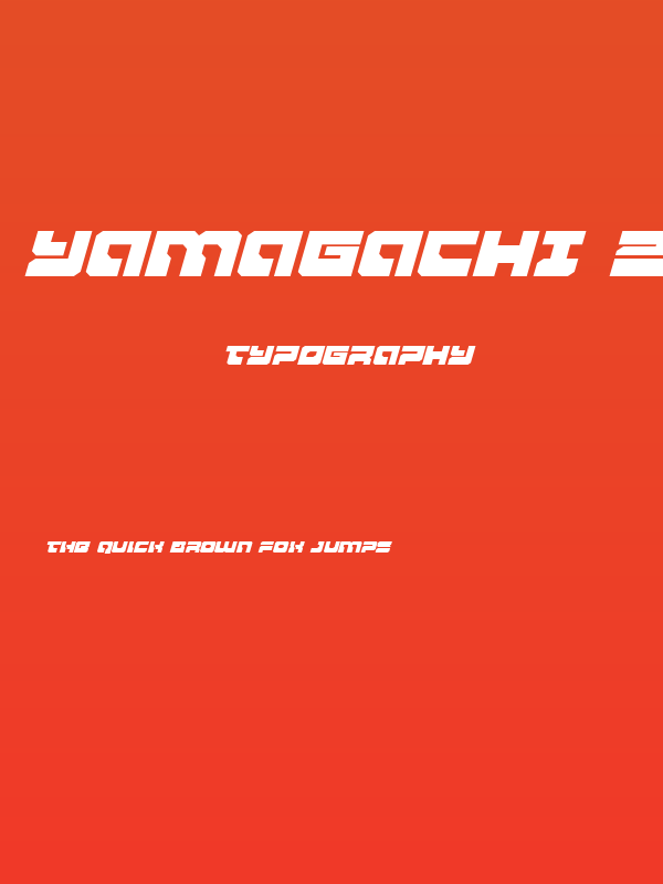 Yamagachi 2050 Expanded Italic Poster