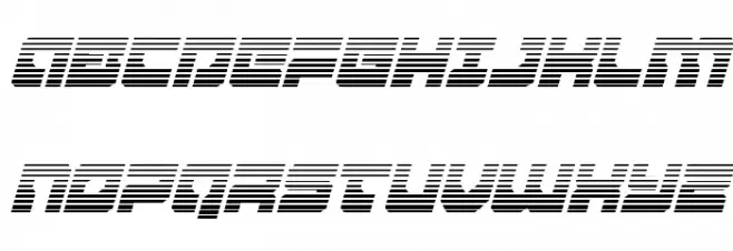 Yamagachi 2050 Gradient Italic Font Litere mari