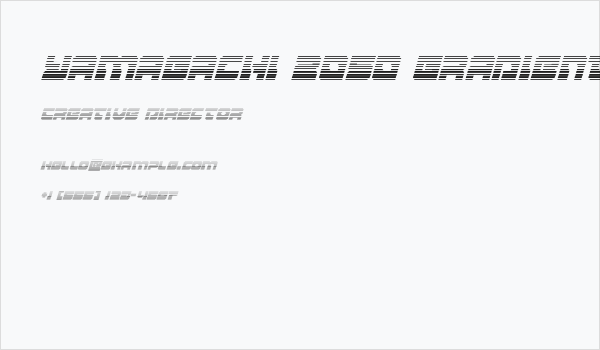 Yamagachi 2050 Gradient Italic Business Card