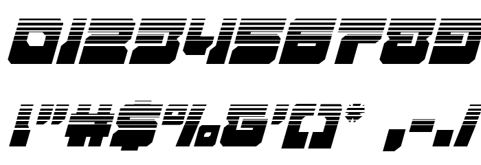 Yamagachi 2050 Halftone Italic Font OTHER CHARS