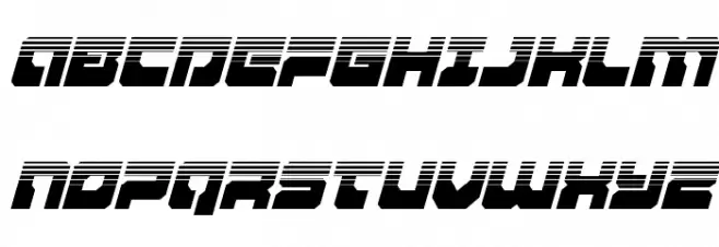 Yamagachi 2050 Halftone Italic Schriftart Groß