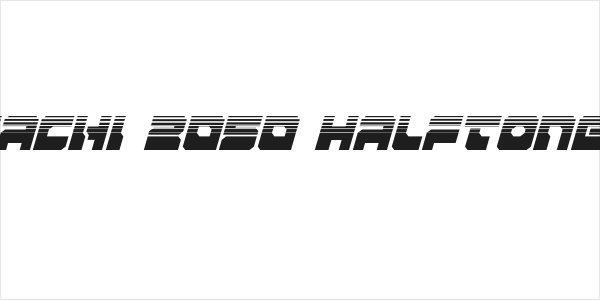 Yamagachi 2050 Halftone Italic Logo