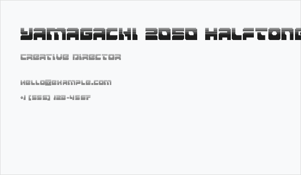 Yamagachi 2050 Halftone Business Card