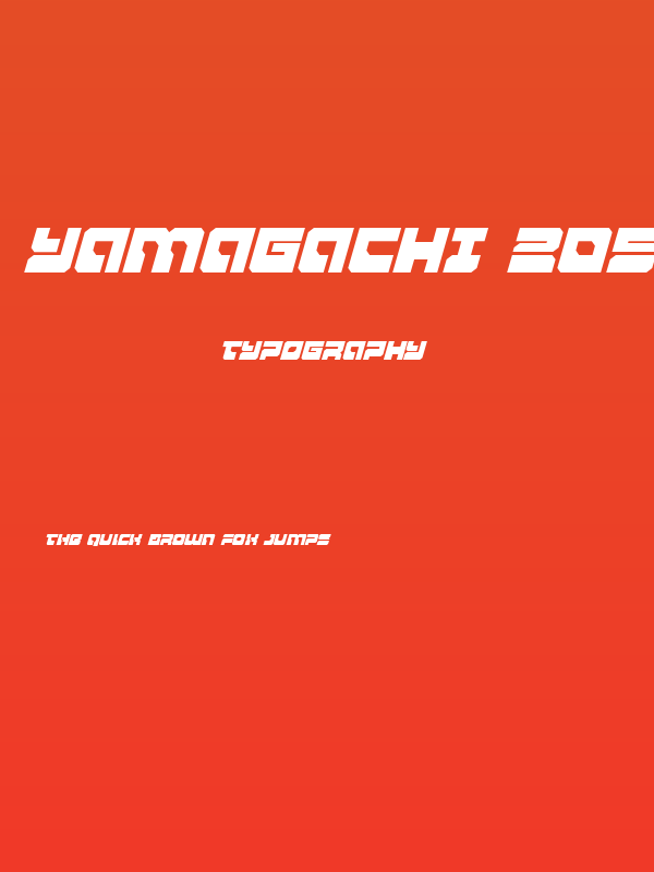 Yamagachi 2050 Italic Poster