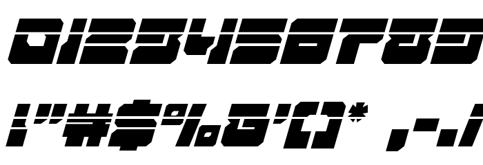 Yamagachi 2050 Laser Italic Font OTHER CHARS