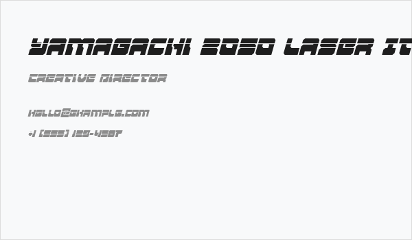 Yamagachi 2050 Laser Italic Business Card