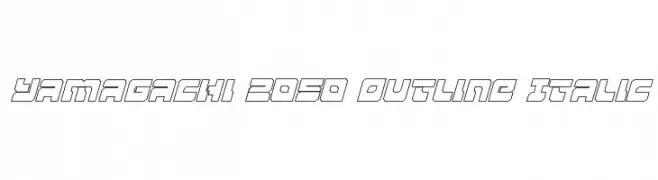 Yamagachi 2050 Outline Italic  Frei Schriftart Herunterladen