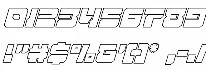 Yamagachi 2050 Outline Italic Font OTHER CHARS