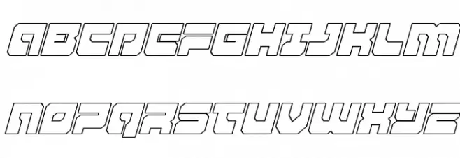 Yamagachi 2050 Outline Italic Schriftart Groß