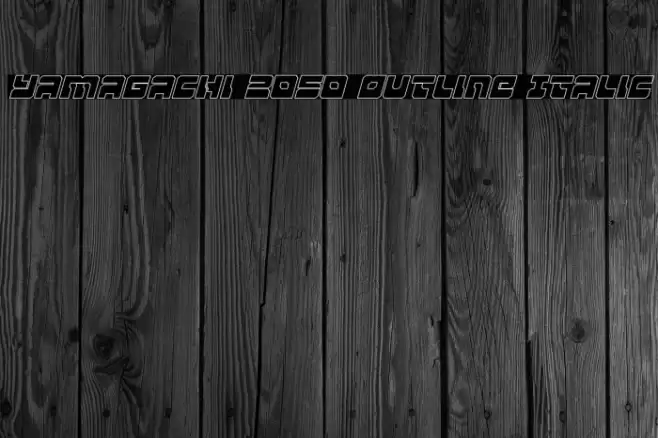 Yamagachi 2050 Outline Italic Font examples
