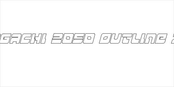 Yamagachi 2050 Outline Italic Logo