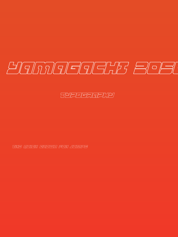Yamagachi 2050 Outline Italic Poster