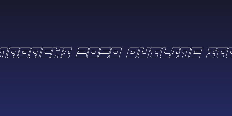 Yamagachi 2050 Outline Italic Social Header