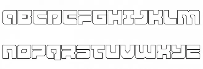 Yamagachi 2050 Outline 字体 大写