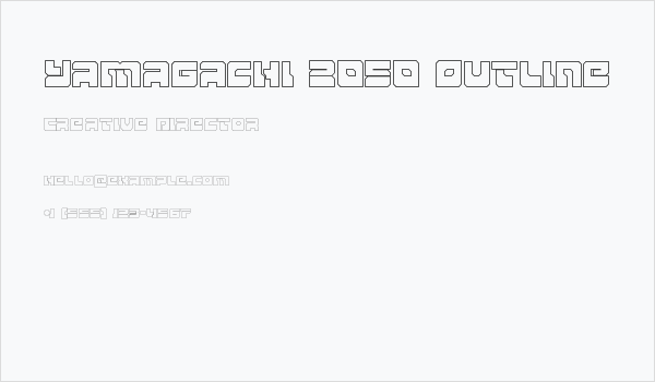 Yamagachi 2050 Outline Business Card