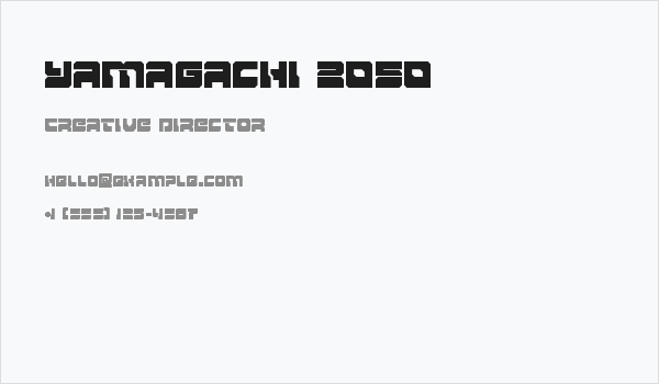 Yamagachi 2050 Business Card