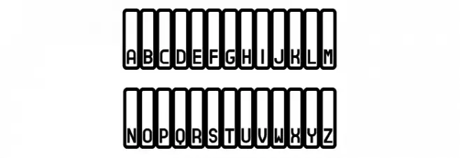 Yamaha Regular Font UPPERCASE