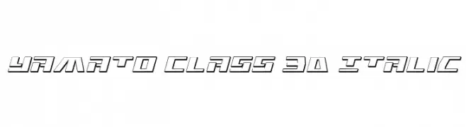 Yamato Class 3D Italic Скачать бесплатные шрифты